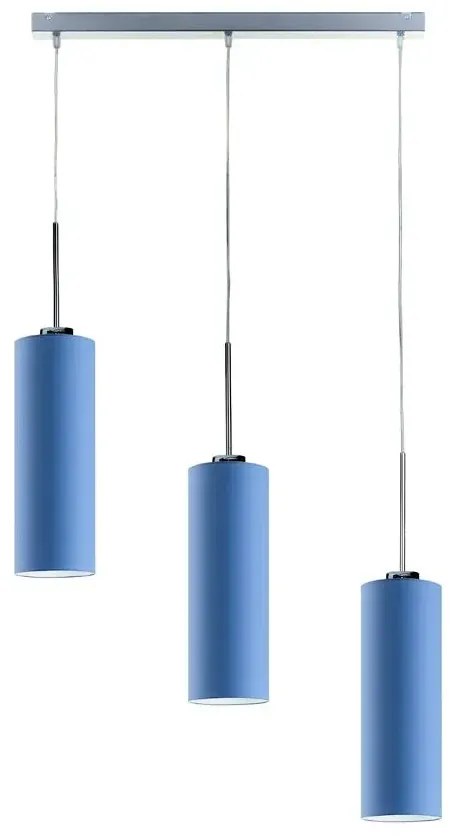 Lampa wisząca z abażurami na srebrnym stelażu - EX385-Składany - 18 kolorów