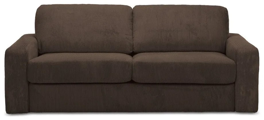 Brązowa sztruksowa rozkładana sofa 195 cm Nona – Makamii