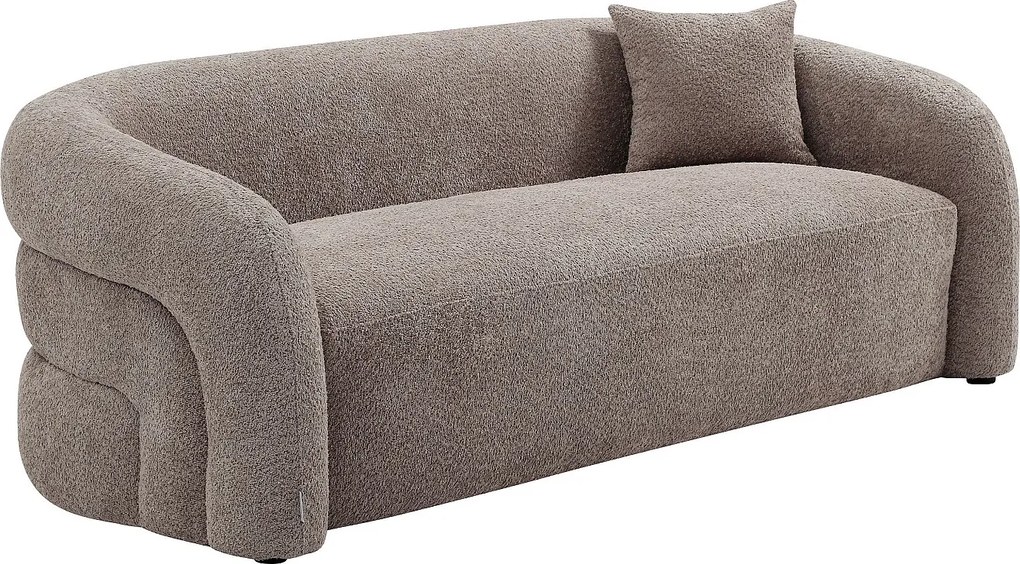Kanapa 3-osobowa z tkaniny z bukli w kolorze taupe LAPIOTA od Maison Céphy