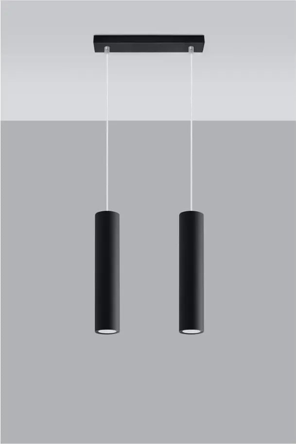 Czarna metalowa lampa wisząca Castro – Sollux