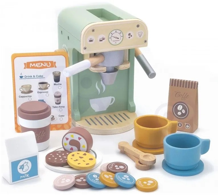 Woopie green drewniany ekspres do kawy 25 el cukiernia barista