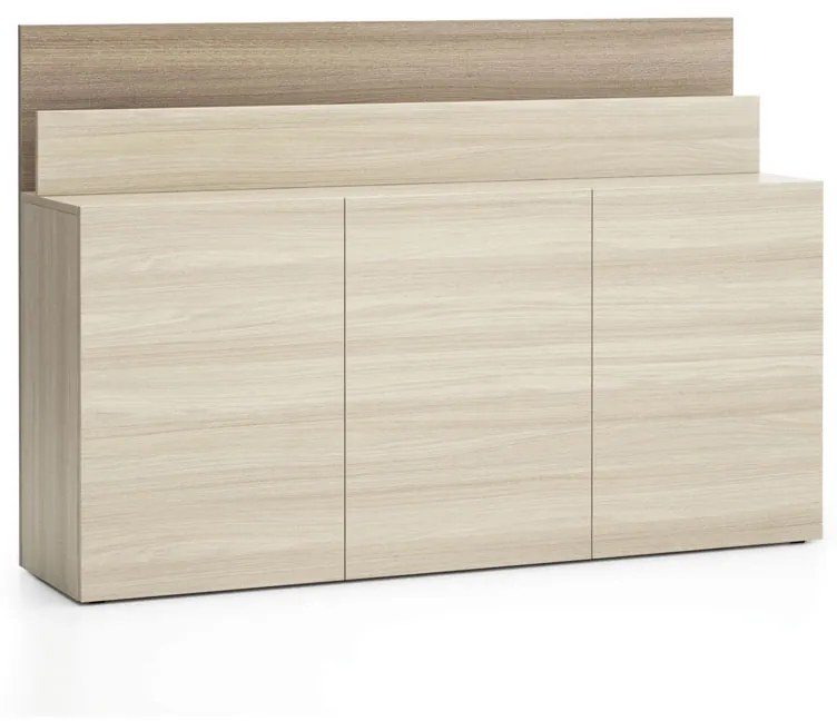 Dodatkowa szafka do biurka LAYERS, długa, dąb naturalny / dąb bejcowany