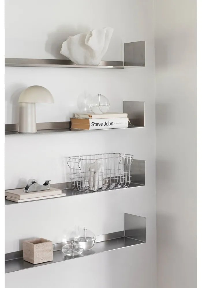 Stalowa półka w kolorze matowego srebra 80,5 cm Float – Mette Ditmer Denmark