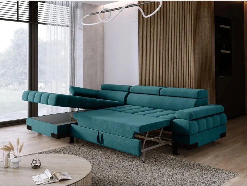 Narożnik SELVA S z funkcją spania i pojemnikiem WERSAL