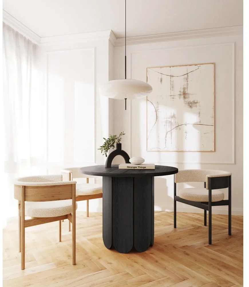 Okrągły stół w dekorze dębu ø 98 cm Soft – Woodman