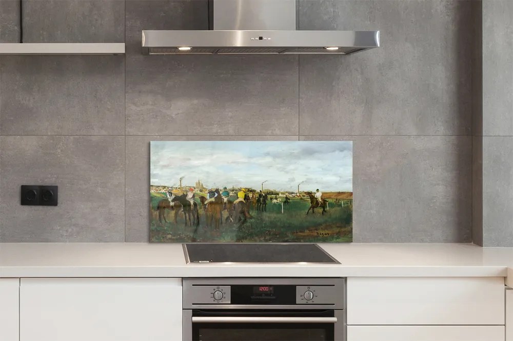 Szklany Panel Wyścigi Konne - Edgar Degas