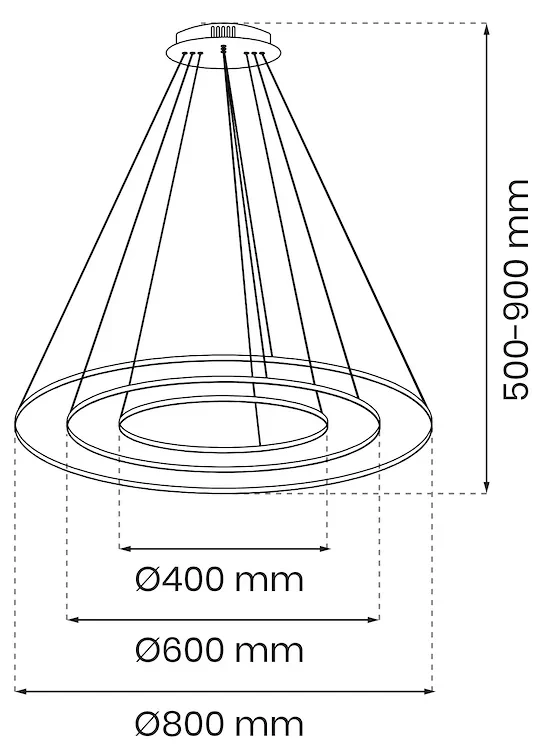 Lampa wisząca HOOP GOLD 93W LED