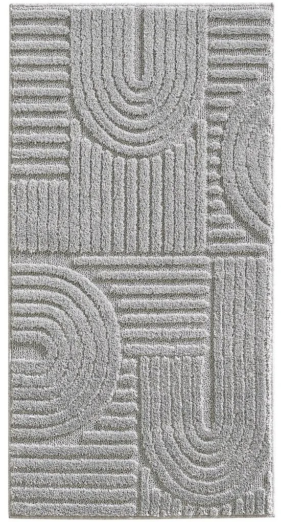 Dywan nowoczesny Art 3D szary 80 cm x 150 cm