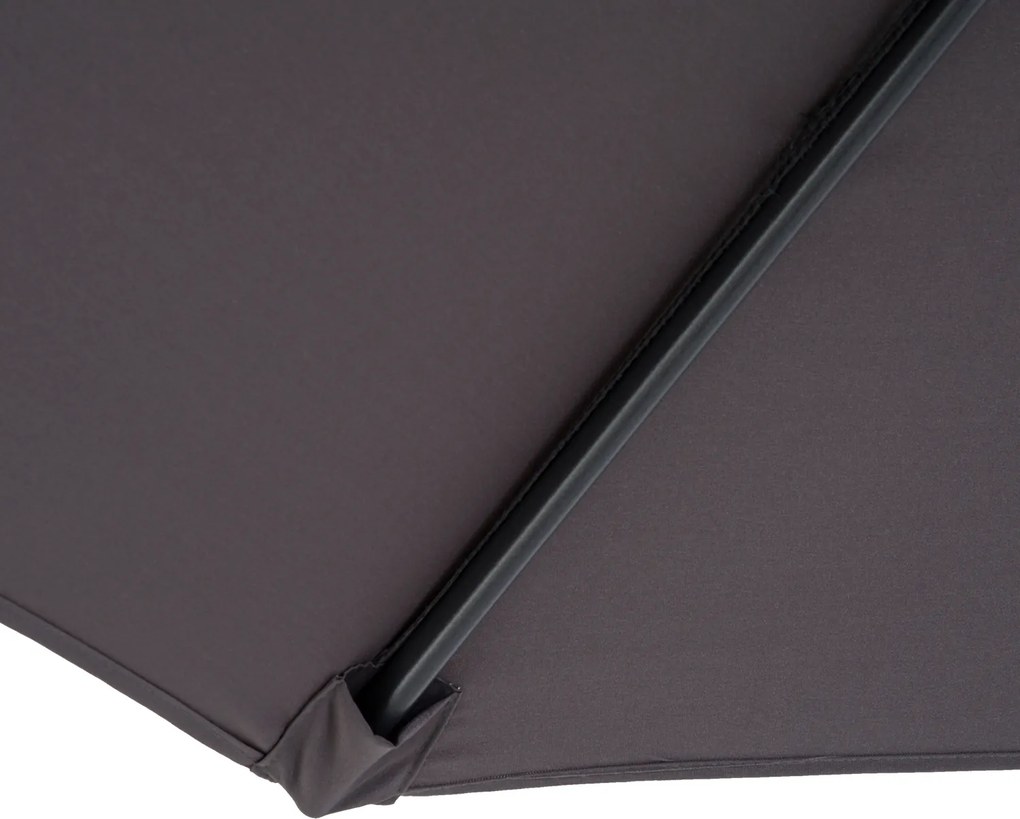 Outsunny parasol ogrodowy 3m z ręczną korbą szary stabilny i trwały idealny do ogrodu | Aosom PL