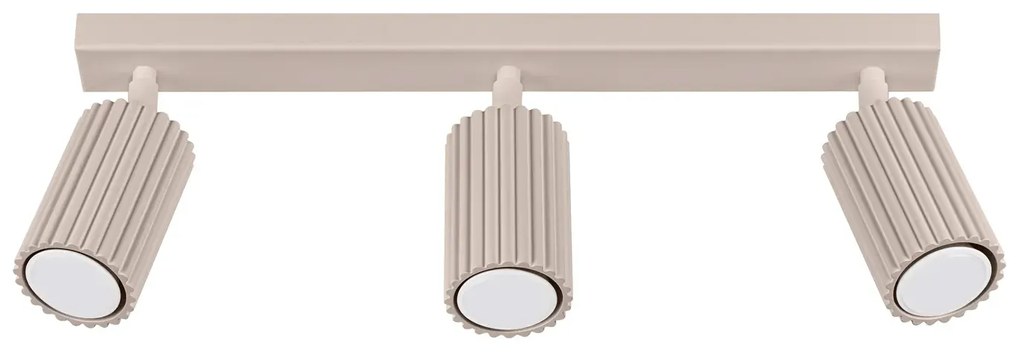 Listwa oświetleniowa 3-punktowa KARBON 3L taupe ryflowana SOLLUX  LIGHTING