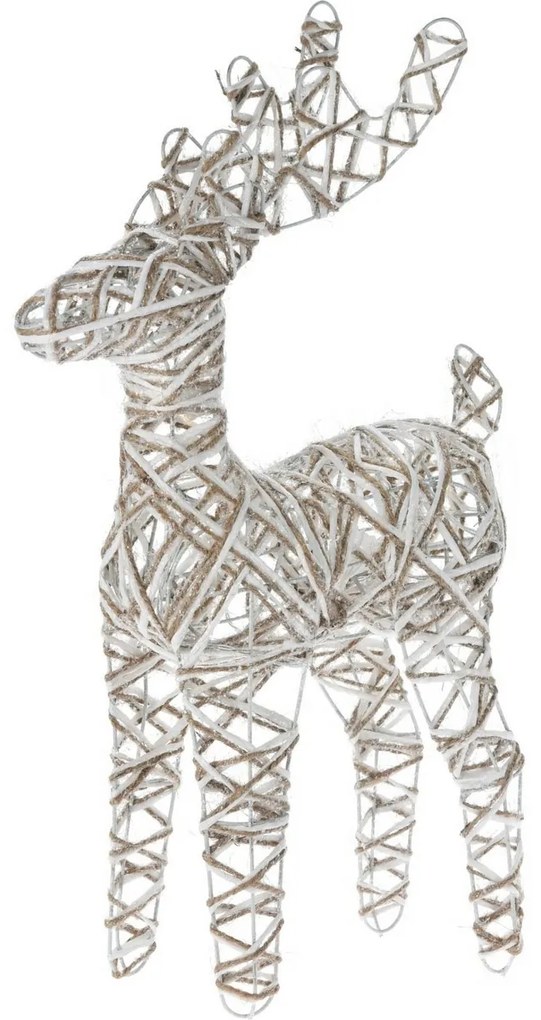 Renifer świąteczny LED szary, 50 cm