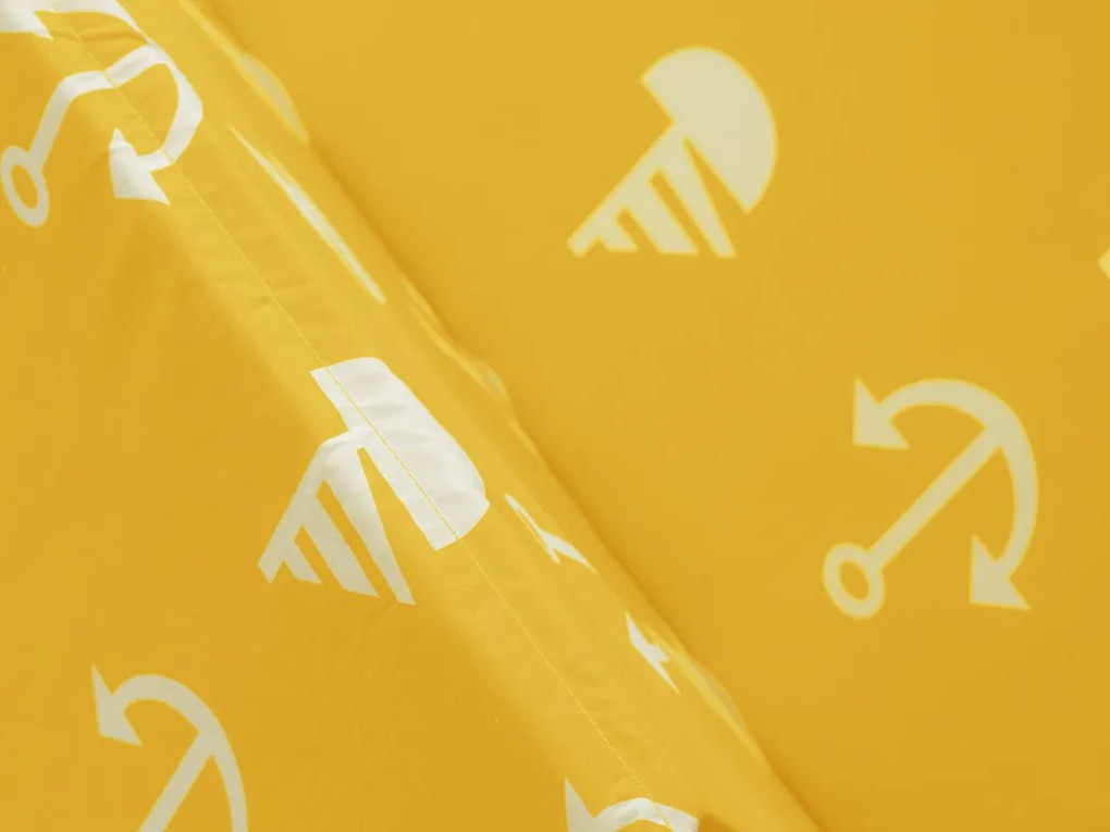 Leżak plażowy KOTWICA 180x50 cm, żółty