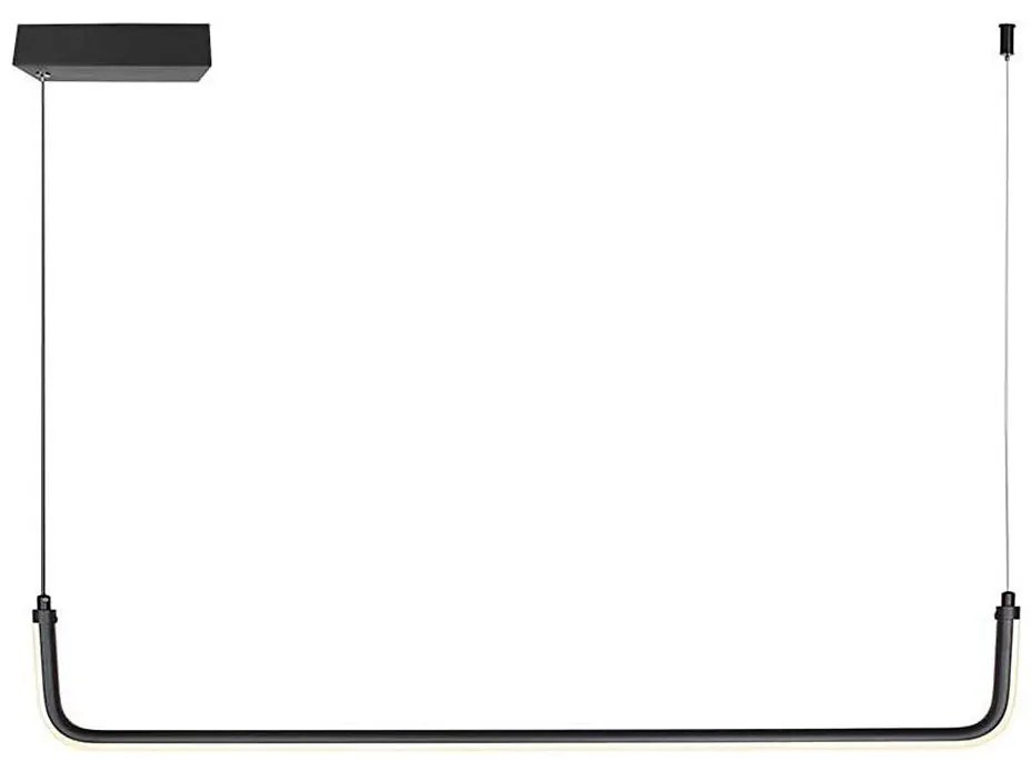 LED Żyrandol na lince LED/12W/230V 4000K 90 cm czarny