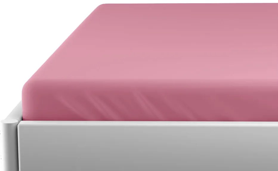 PrzytulneMieszkanie.pl Nieprzemakalne prześcieradło do dziecięcego łóżeczka JERSEY 60x120 cm różowe