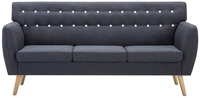 3-osobowa ciemnoszara sofa pikowana - Elia