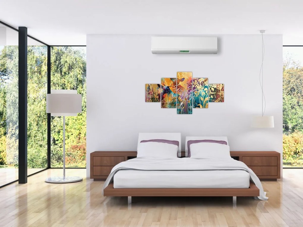 Obraz - Abstrakcyjny obraz natury (125x70 cm)