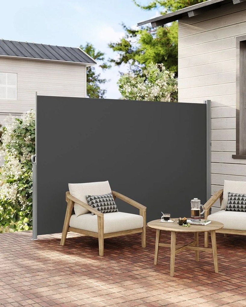 Markiza boczna HORIZON na taras, 180x450cm, szary SongmicsHome