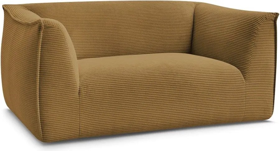 Musztardowa sztruksowa sofa 170 cm Giorgia – Bobochic Paris