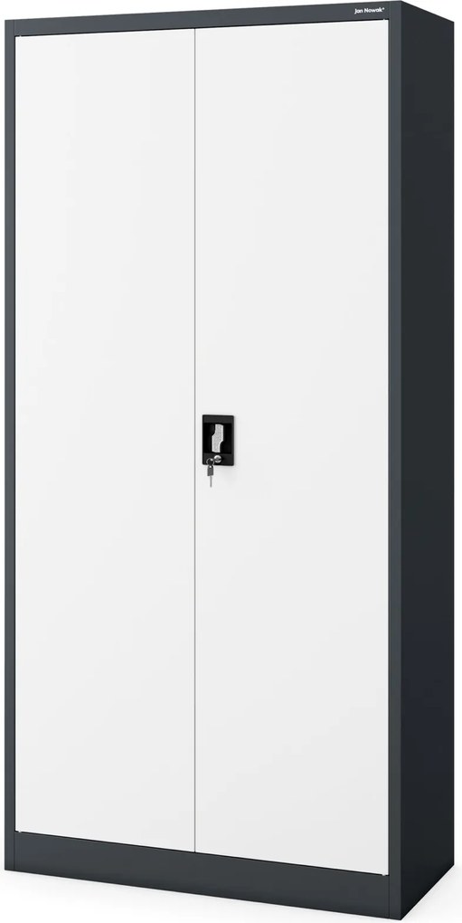 Socjalna szafa ubraniowa Dawid 90x45x185 cm, antracyt/biały