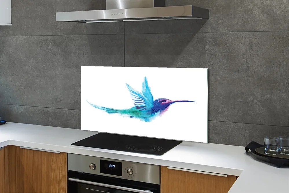 Panel szklany do Kuchni Papuga w Stylu Malarskim