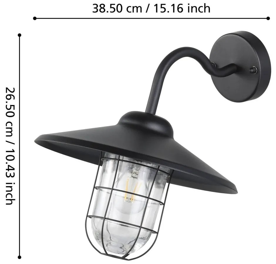 Zewnętrzna lampa ścienna (wysokość 25 cm) MELGOA – EGLO