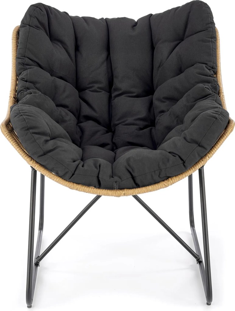 Rattanowy fotel Whisper z poduchą