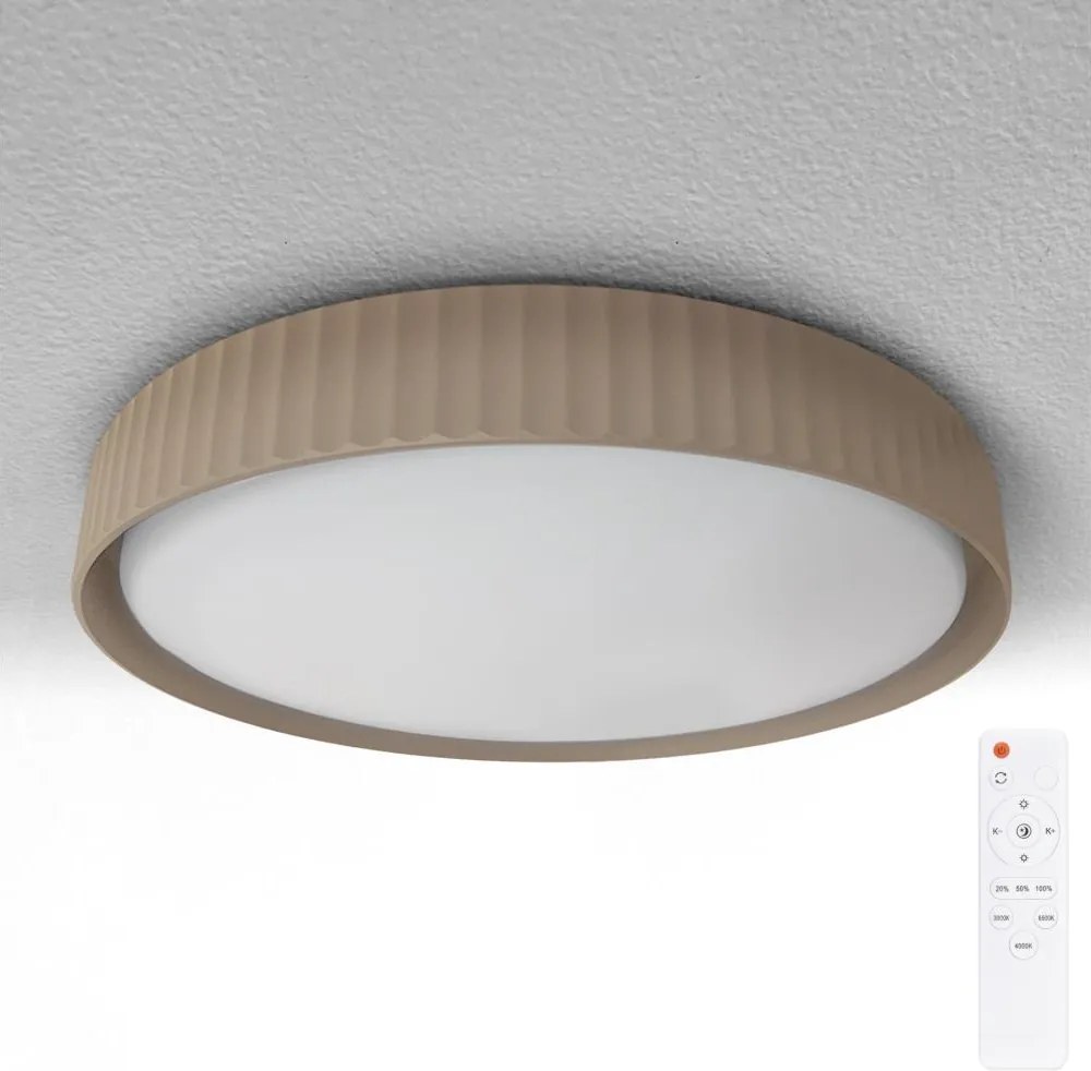Brilagi - ściemnialny plafon LED LUCIA LED/60W/230V śr. 59 cm brązowy + pilot