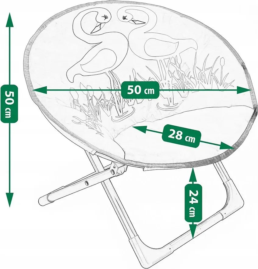 Różowe krzesło ogrodowe dziecięce K0-B80