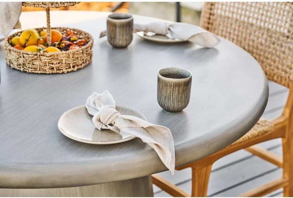 Szarobeżowe kamionkowe filiżanki zestaw 4 szt. 360 ml Viola – House Nordic