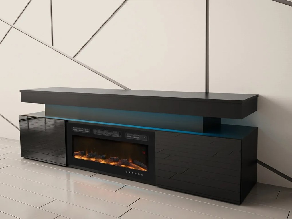 Szafka RTV z kominkiem Lestirola EF 2D 190