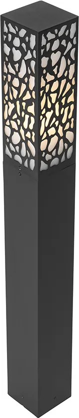 Nowoczesny słup ogrodowy czarny 90 cm IP44 - Nicole