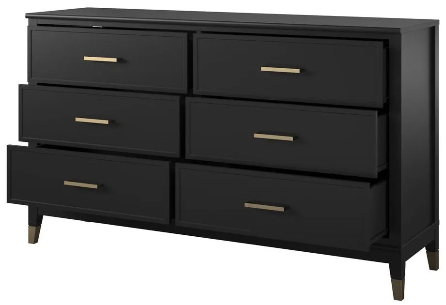 Czarna komoda 144x85x41 cm Westerleigh – Støraa