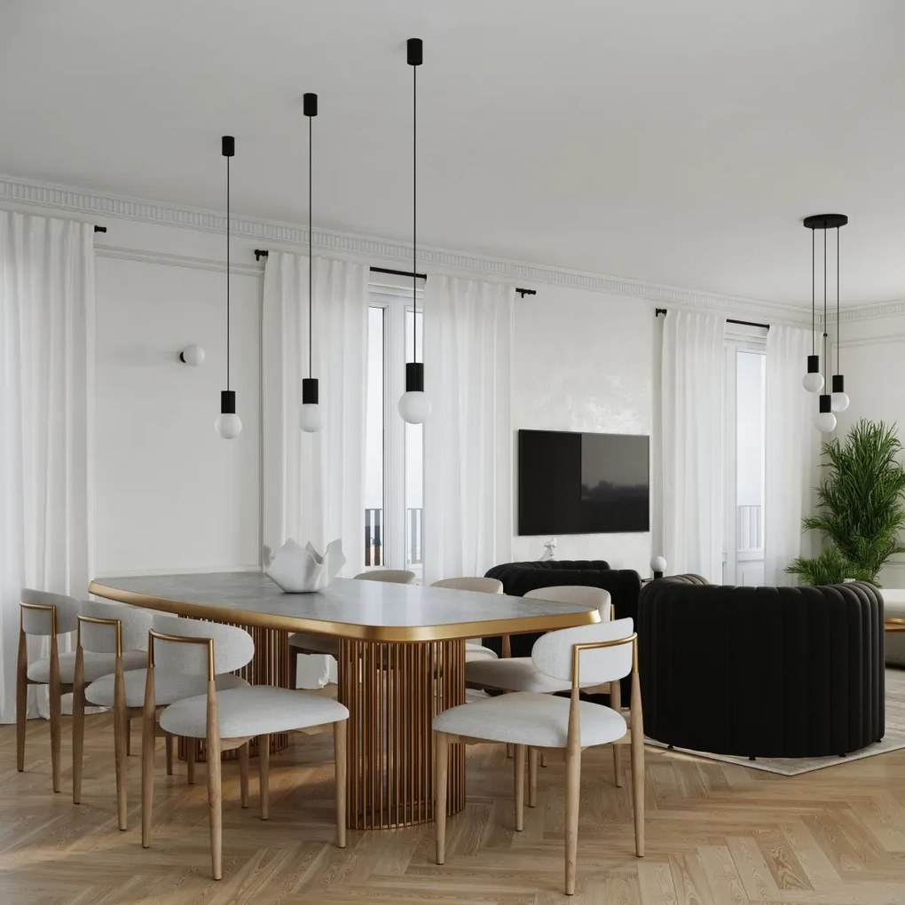 Lampa biurkowa HALO czarna ryflowana SOLLUX  LIGHTING