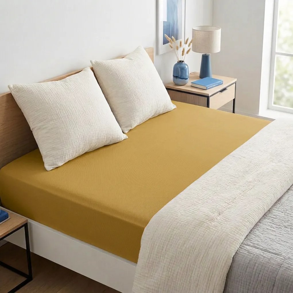 4Home prześcieradło IDEAL musztardowy, 200–220 x 200 cm, 200–220 x 200 cm