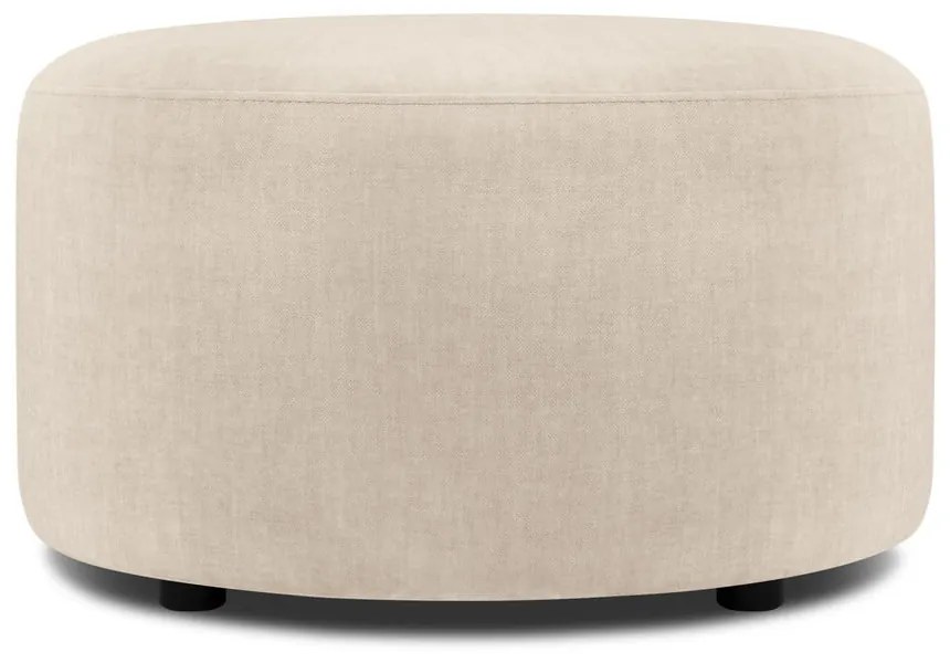 Beżowy aksamitny puf Mazzini Sofas Debbie, ø 68 cm