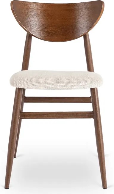 Zestaw Stół Okrągły Rozkładany HARRY 102-142 cm Orzech/Czarny i 4 Krzesła BRAGA Orzech/Krem