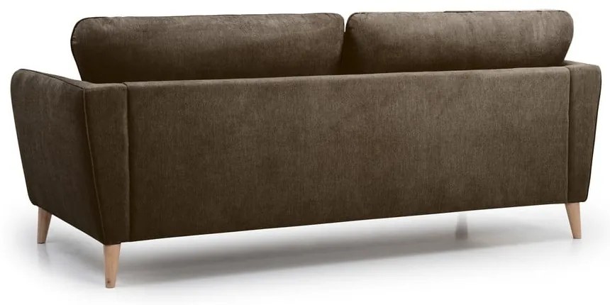 Brązowa sofa Scandic Paris, 206 cm