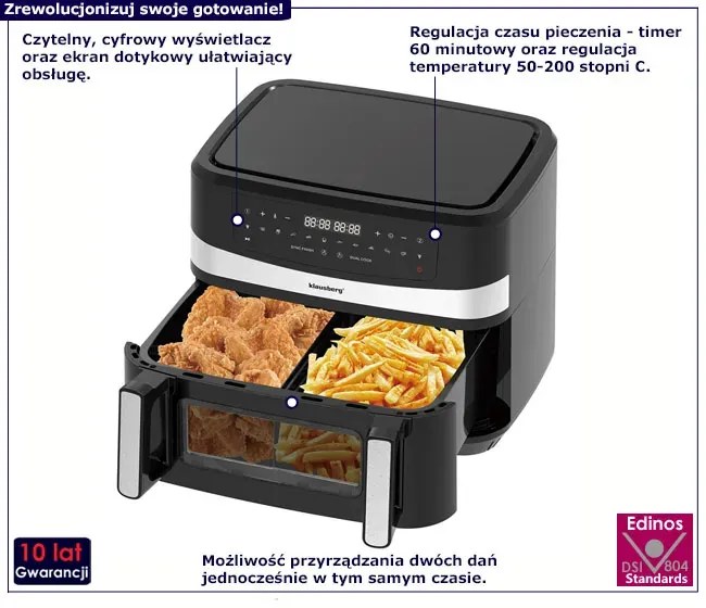 Frytownica beztłuszczowa 9L - Edra 5X
