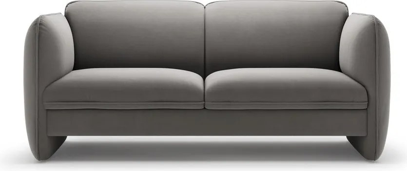 Ciemnoszara aksamitna sofa 168 cm Georgia – Micadoni