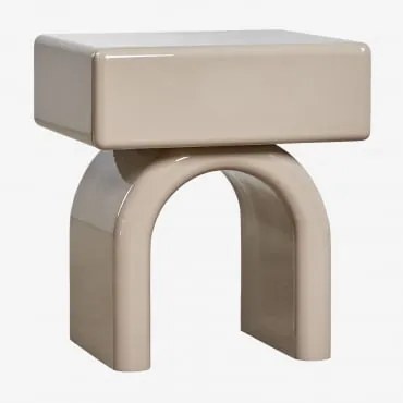 Prostokątny Stolik Nocny 50x40 Cm Z Mdf Volire Moka Brown - Sklum