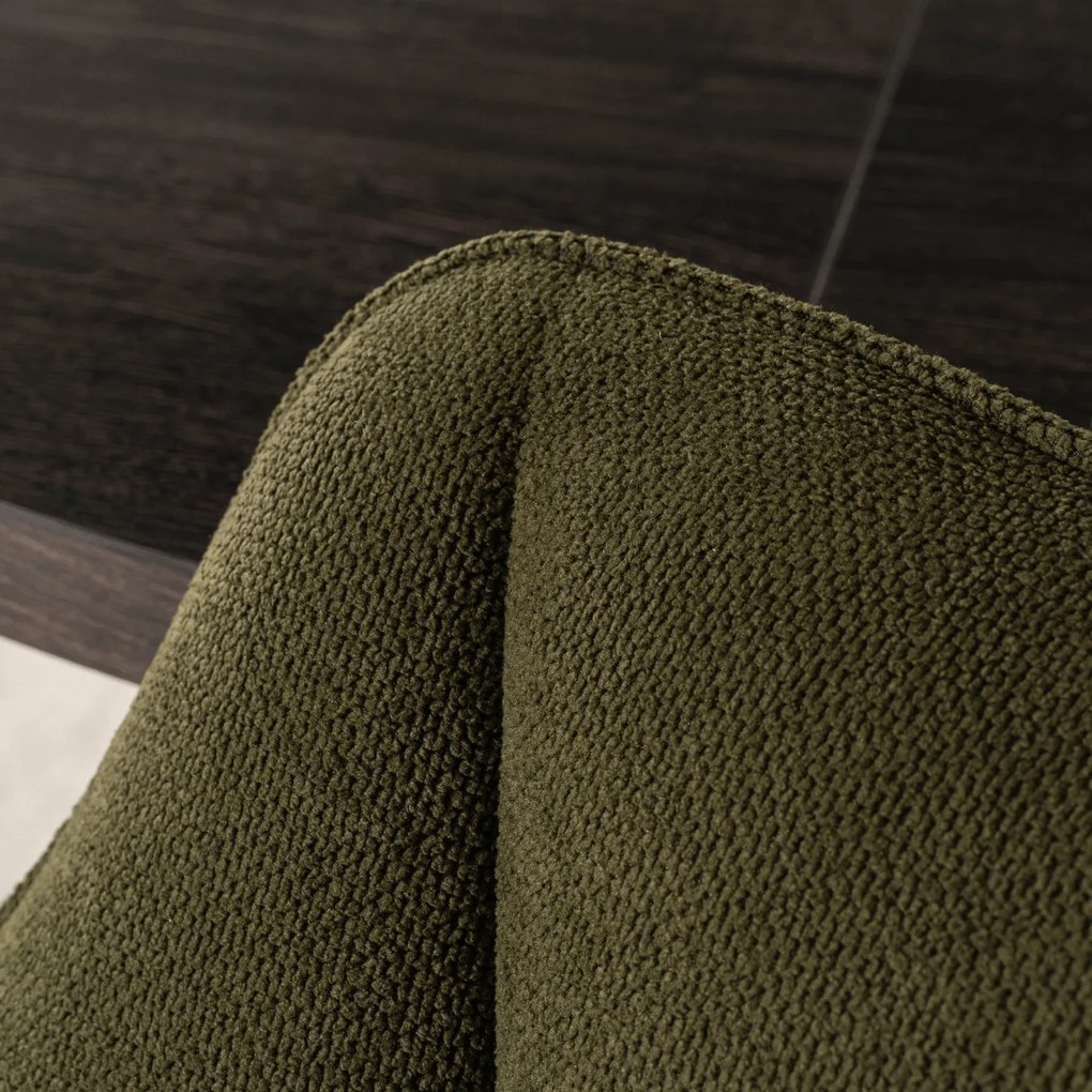 Krzesło Tapicerowane do Salonu NAWARA Zielone Nowoczesne