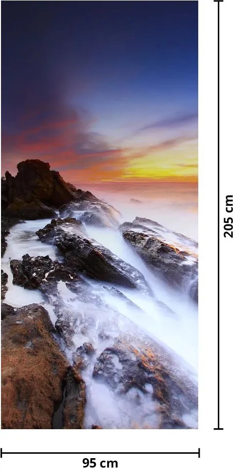 Fototapeta na drzwi - Góra we mgle (95x205cm)