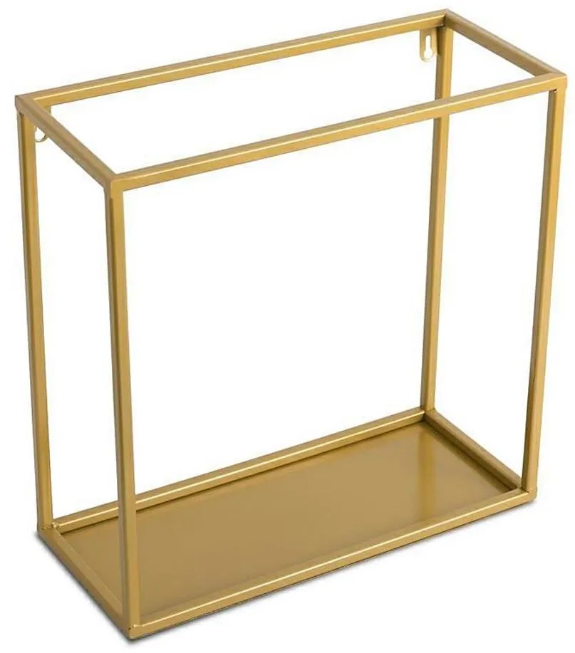 Złota półka ścienna 35x35 cm