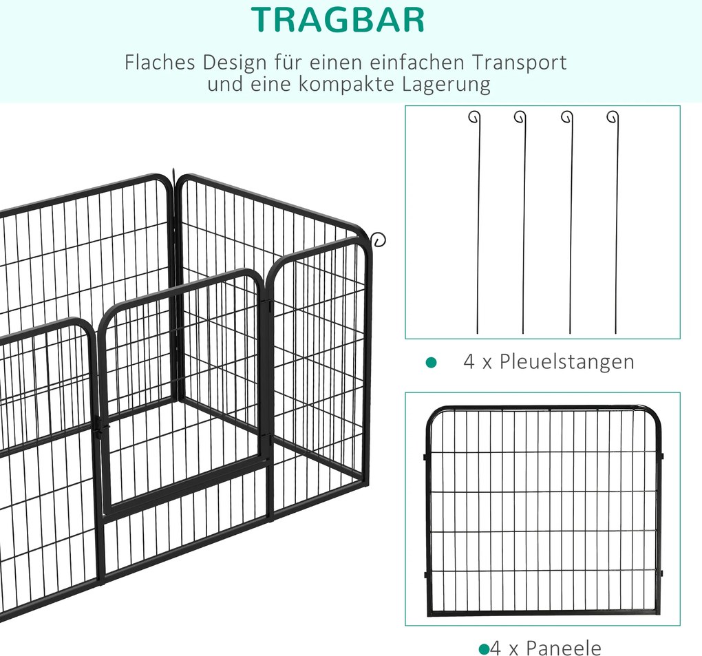 PawHut Wybieg dla szczeniąt, wybieg, kojec, ogrodzenie dla szczeniąt, 70 x 80 cm
