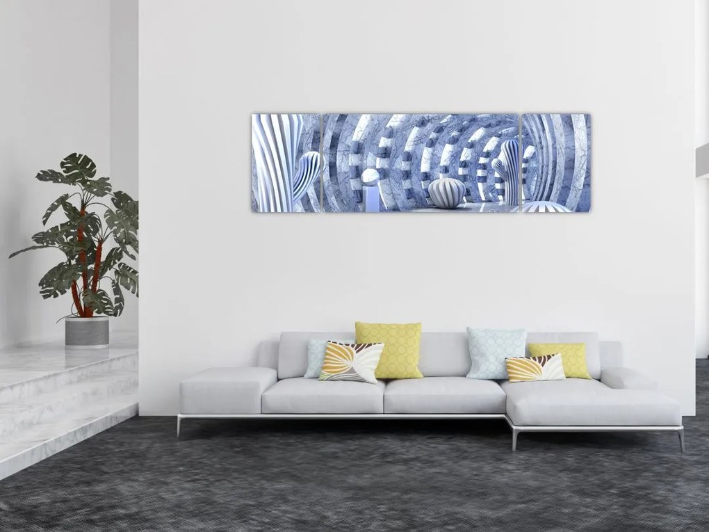 Obraz - abstrakcja 3D (170x50 cm)