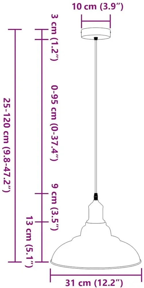 Niebieska lampa z regulacją wysokości H0-K08