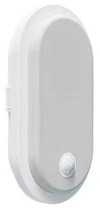 LED Zewnętrzny kinkiet z czujnikiem OVAL LED/10W/230V IP65 biały