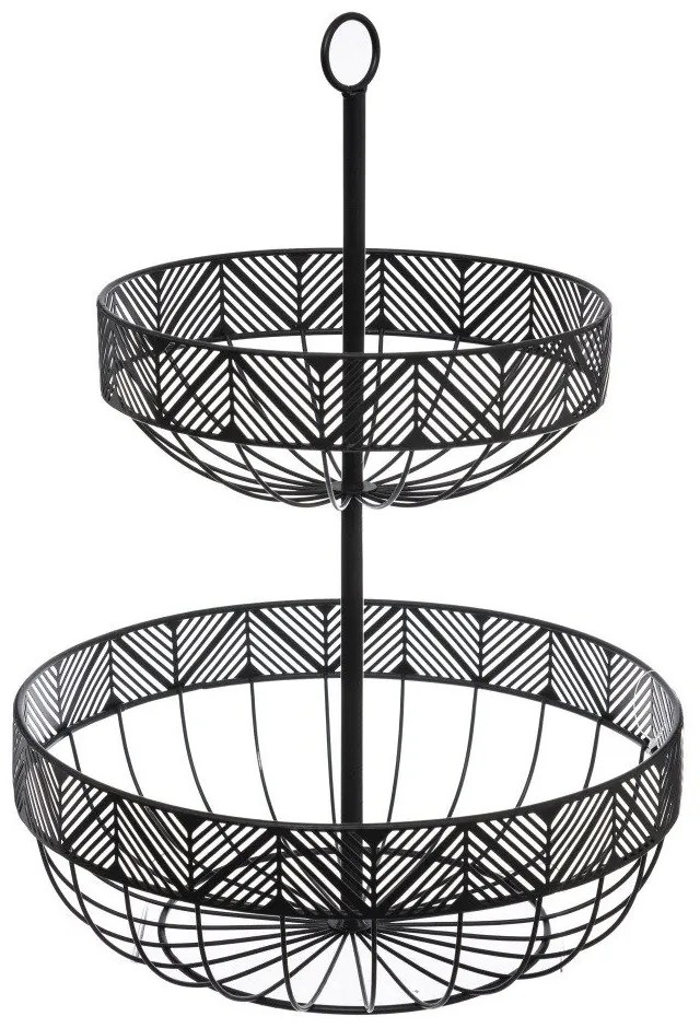 Patera na owoce FRISE, metalowa, 2 poziomy