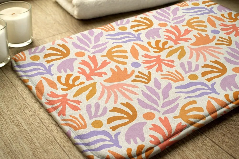 Dywanik pod prysznic Dywanik pod prysznic Rośliny Abstrakcja