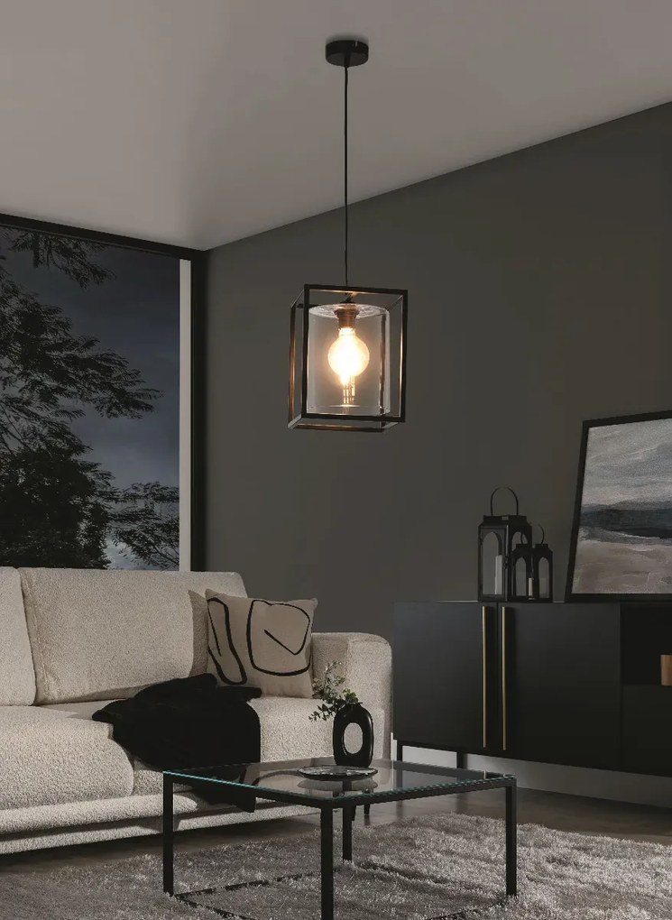 Lampa wisząca QUADRATUS czarna ELTAP